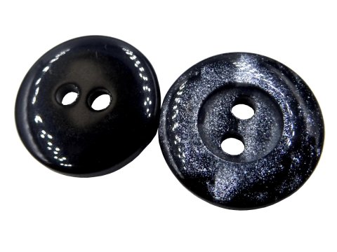 15mm Guziki ozdobne 12 sztuk kolor CZARNY Z BROKATEM K247 guzik dwudziurkowy do bluzki swetra kardigana