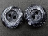 15mm Guziki ozdobne 12 sztuk kolor CZARNY Z BROKATEM K247 guzik dwudziurkowy do bluzki swetra kardigana