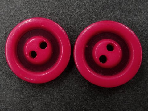 15mm Guziki ozdobne 12 sztuk kolor RÓŻ CIEMNY FUKSJA K176 guzik mały koszulowy dwudziurkowy do bluzeczki koszuli