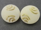 21mm Guziki ozdobne 12 sztuk kolor JASNE ECRU ZŁOTY K807 guzik plastikowy na stopce największy wybór guzików GOLD-POL