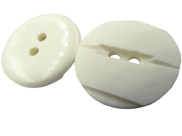 25mm Guziki ozdobne 12 sztuk kolor JASNE ECRU K674 guzik plastikowy dwudziurkowy bez połysku matowy