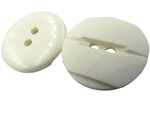 25mm Guziki ozdobne 12 sztuk kolor JASNE ECRU K674 guzik plastikowy dwudziurkowy bez połysku matowy