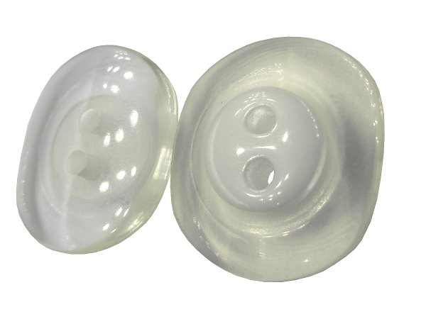 18mm Guziki ozdobne 12 sztuk kolor MLECZNY BIAŁY JASNE ECRU K716 guzik plastikowy dwudziurkowy przezroczysty na brzegach