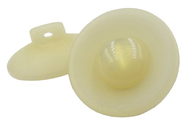 18mm Guziki ozdobne 12 sztuk kolor ECRU WANILIOWE K166 guzik plastikowy na stopce z opalizującym połyskiem