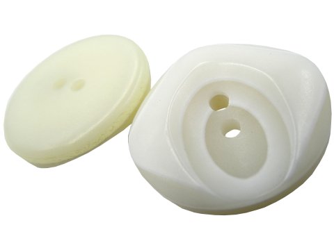 25mm Guziki ozdobne HURT 144 sztuk kolor JASNE ECRU DO WANILII K662 guzik dwudziurkowy z delikatnym połyskiem i każdy jest inny