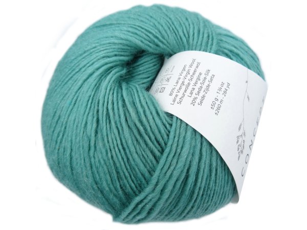 SILKY LACE 190 MORSKI JEDWAB włóczka Concept by Katia 50g 260m wełna merynos z jedwabiem sklep z włóczkami Katii