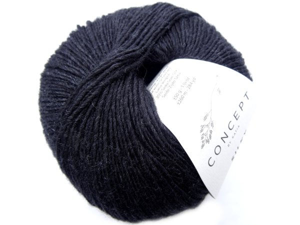 SILKY LACE 156 CZARNY GRAFIT włóczka Concept by Katia 50g 260m wełna merynos z jedwabiem sklep z włóczkami Katii