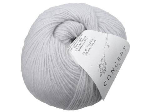 SILKY LACE 173 JASNY SZARY PERŁA włóczka Concept by Katia 50g 260m wełna merynos z jedwabiem sklep z włóczkami Katii