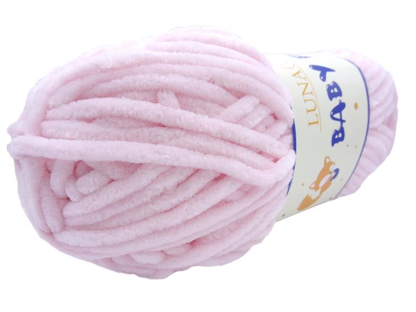 BABY FOX 04 NAJJAŚNIEJSZY RÓŻ PASTEL włóczka welur LUNA 100g 120m włóczki dla dzieci na kocyk sklep z włóczkami GOLD-POL