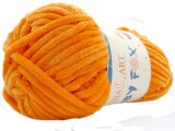 BABY FOX 25 ORANGE POMARAŃCZOWY włóczka welur LUNA 100g 120m włóczki dla dzieci na kocyk maskotki sklep z włóczkami