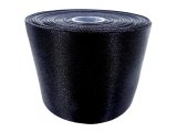 75mm wstążka atłasowa 145 CZARNA rolka 25m z pięknym połyskiem gęsto tkana 100% nylon rzadkość wśród tasiemek satynowych