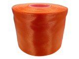 75mm wstążka atłasowa 146 POMARAŃCZOWA rolka 25m z pięknym połyskiem gęsto tkana 100% nylon rzadkość wśród tasiemek satynowych