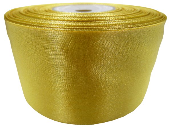 50mm Wstążka atłasowa Z118 ZŁOTA ŻÓŁTA rolka 25m największy wybór wstążek satynowych w Warszawie Gold-Pol