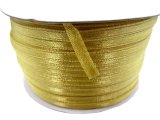 3mm wstążka atłasowa 137m dwustronna Z118 ZŁOTA WPADA W ŻÓŁTY 100% nylon z dużym połyskiem gęsto tkana największa pasmanteria