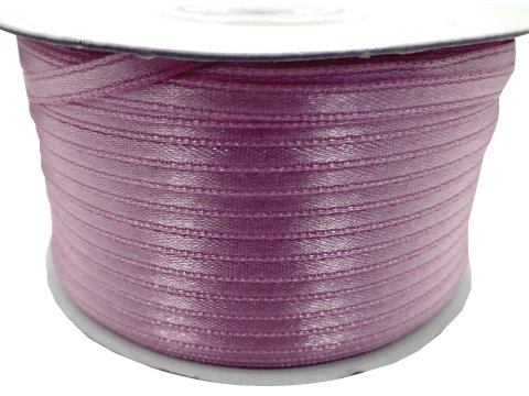 3mm wstążka atłasowa 137m dwustronna 126 FIOLETOWA SPŁOWIAŁA 100% nylon z dużym połyskiem gęsto tkana największa pasmanteria