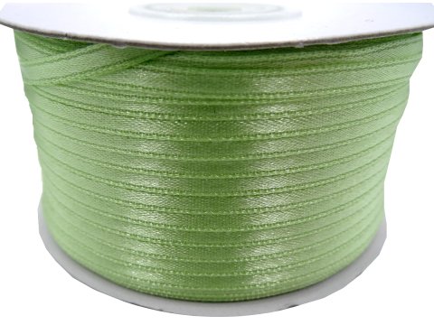 3mm wstążka atłasowa 137m dwustronna 140 ZIELONA 100% nylon z dużym połyskiem gęsto tkana największa pasmanteria
