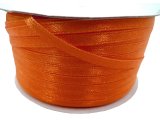 3mm wstążka atłasowa 137m dwustronna 146 POMARAŃCZOWA 100% nylon z dużym połyskiem gęsto tkana największa pasmanteria