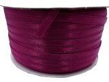 3mm wstążka atłasowa 137m dwustronna 187 RÓŻOWA / ŚLIWKOWA 100% nylon z dużym połyskiem gęsto tkana największa pasmanteria