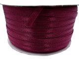 3mm wstążka atłasowa 137m dwustronna 108 BORDOWA / WIŚNIOWA 100% nylon z dużym połyskiem gęsto tkana największa pasmanteria