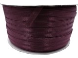 3mm wstążka atłasowa 137m dwustronna N5 BAKŁAŻANOWA 100% nylon z dużym połyskiem gęsto tkana największa pasmanteria