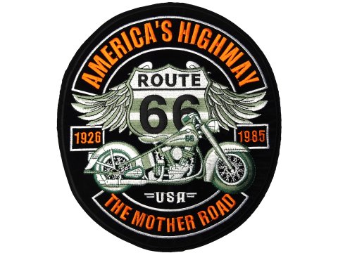 AMERICA'S HIGHWAY 1szt B-464 Naszywki termo duże  haftowane moto biker do kurtki tył kamizelki największy wybór w Warszawie