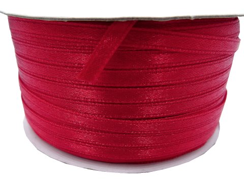 3mm wstążka atłasowa 137m dwustronna Z156 KORALOWA  100% nylon z dużym połyskiem gęsto tkana największa pasmanteria