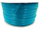 3mm wstążka atłasowa 137m dwustronna 134 TURKUSOWA 100% nylon z dużym połyskiem gęsto tkana największa pasmanteria