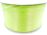 3mm wstążka atłasowa 137m dwustronna Z221 LIMONKOWA FLUO NEON  100% nylon z dużym połyskiem gęsto tkana największa pasmanteria