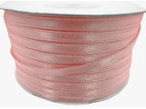 3mm wstążka atłasowa 137m dwustronna 122 PASTELOWA RÓŻOWA PEACH100% nylon z dużym połyskiem gęsto tkana największa pasmanteria