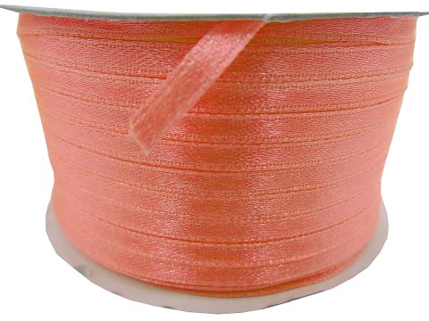 3mm wstążka atłasowa 137m dwustronna 175 ŁOSOSIOWA 100% nylon z dużym połyskiem gęsto tkana największa pasmanteria