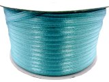 3mm wstążka atłasowa 137m dwustronna 133 JASNA TURKUSOWA 100% nylon z dużym połyskiem gęsto tkana największa pasmanteria