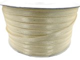 3mm wstążka atłasowa 137m dwustronna 127 CIEMNA ECRU 100% nylon z dużym połyskiem gęsto tkana największa pasmanteria