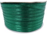 3mm wstążka atłasowa 137m dwustronna 188 CIEMNA ZIELONA BUTELKOWA 100% nylon z połyskiem gęsto tkana największa pasmanteria