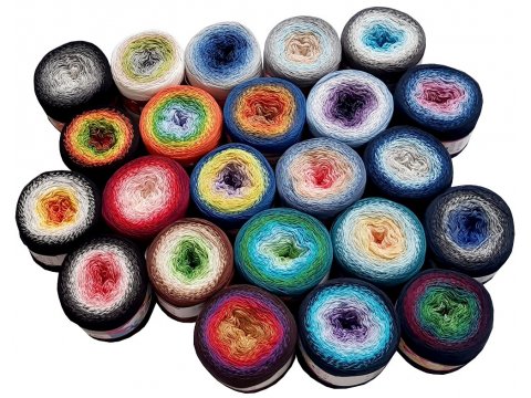 FLOWERS 280  włóczka YarnArt 250g 1000m cienka bawełna