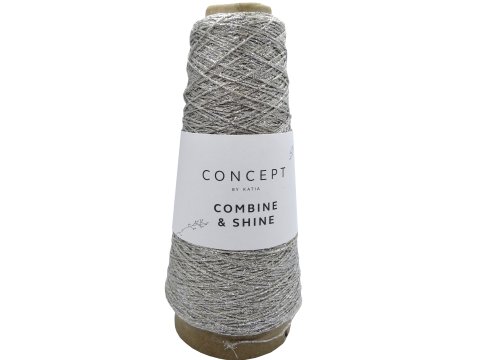COMBINE SHINE włóczka glamour 10 SILVER 50g 360m na siateczkowe sukienki chusty Concept by Katia sklep GOLD-POL