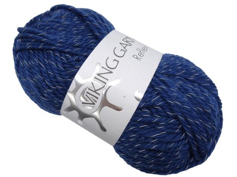 REFLEX włóczka 427 GRANATOWY Viking Garn 50g 84m mix wełny z odblaskiem na opaskę czapkę dla biegaczy sklep GOLD-POL Warszawa