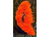 Szal 6ply boa ORANGE NEON [CIEMNY POMARAŃCZOWY NASYCONY]  pióra strusie 1szt/1,8m 6ply warstw piór najlepsza jakość Gold-Pol