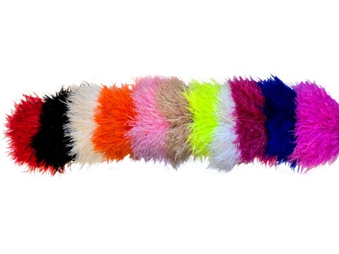 Taśma z piór strusia 15cm LIMONKA FLUO NEON cena za 1m najlepsza jakość i długość pióra strusie strus piorka na taśmie