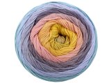 HARMONIA bawełna 215 BŁĘKIT/ORANGE/VIOLET MIX 100% cotton niespotykany melanż włóczka KATIA 150g 540m delikatna ombre