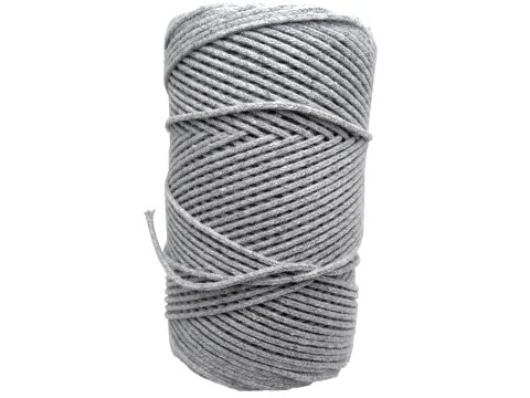 Sznurek 1mm 100m BY GOLD-POL MEDIUM GREY pleciony bawełniany ozodbny do świec sklep ze sznurkami Warszawa