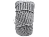 Sznurek 1mm 100m BY GOLD-POL MEDIUM GREY pleciony bawełniany ozodbny do świec sklep ze sznurkami Warszawa