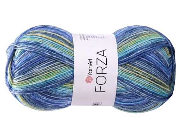 FORZA 2603 MIX NIEBIESKI AQUA YarnArt 100g 420m melanż ombre włóczka skarpetkowa na ciepłe skarpety sklep GOLDPOL