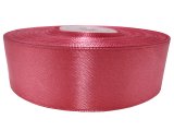 25mm wstążka dwustronna 25m 8258 RÓŻOWA INDYJSKA CIEPŁA atłasowa DF 100% polyester satynowa z dużym połyskiem wstążki GOLD-POL