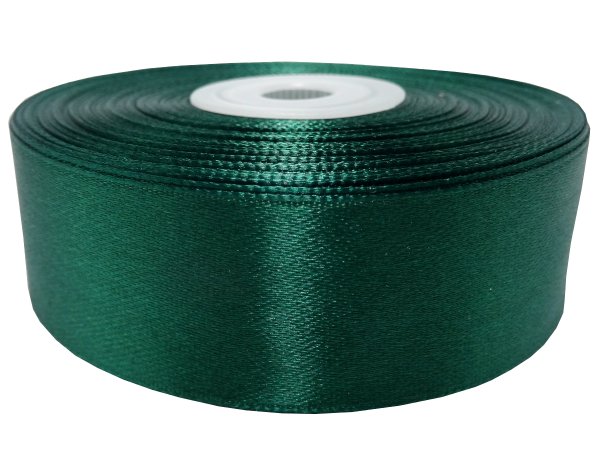 25mm wstążka dwustronna 25m 8306 BUTELKOWA ZIELONA atłasowa DF 100% polyester satynowa z dużym połyskiem wstążki GOLD-POL