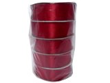 25mm wstążka dwustronna 25m 8246 CIEMNA CZERWONA BORDOWA atłasowa  DF 100% polyester satynowa z dużym połyskiem wstążki GOLD-POL