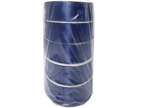 25mm wstążka dwustronna 25m 8350 NIEBIESKA JASNA GRANATOWA atłasowa DF 100% polyester satynowa z dużym połyskiem wstążki