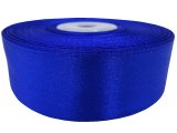 25mm wstążka dwustronna 25m 8342 SZAFIROWA NIEBIESKA UNIJNA atłasowa DF 100% polyester satynowa z dużym połyskiem wstążki