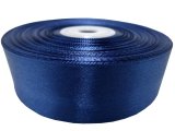 25mm wstążka dwustronna 25m 8350 NIEBIESKA JASNA GRANATOWA atłasowa DF 100% polyester satynowa z dużym połyskiem wstążki