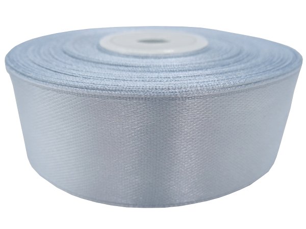25mm wstążka dwustronna 25m 8352 SZARA JASNA GOŁĘBIA atłasowa DF 100% polyester satynowa z dużym połyskiem wstążki GOLD-POL