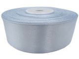 25mm wstążka dwustronna 25m 8352 SZARA JASNA GOŁĘBIA atłasowa DF 100% polyester satynowa z dużym połyskiem wstążki GOLD-POL
